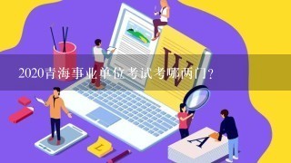 2020青海事业单位考试考哪两门？