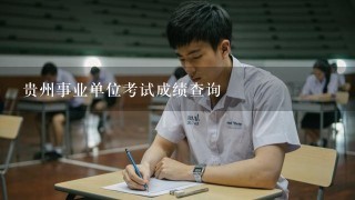 贵州事业单位考试成绩查询