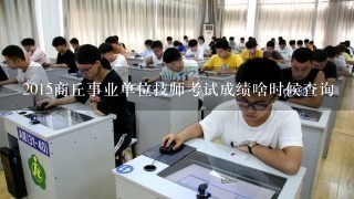 2015商丘事业单位技师考试成绩啥时候查询