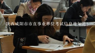 陕西咸阳市市直事业单位考试信息谁知道？