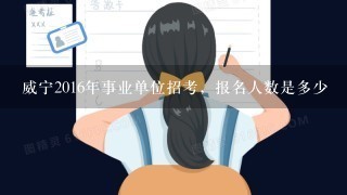 威宁2016年事业单位招考，报名人数是多少