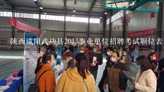 陕西咸阳武功县2013事业单位招聘考试职位表下载地址？