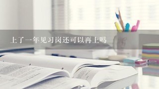 上了一年见习岗还可以再上吗