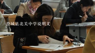 澄城县北关中学说明文