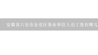 安徽省六安市金安区事业单位人员工资在哪儿查到