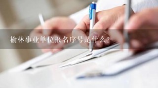 榆林事业单位报名序号是什么？